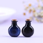 Mini bouteilles en verre, 2 pices, bouteille de souhait avec bouchons, petits bocaux, bouteille de rangement ...