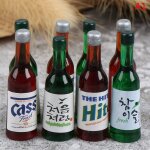 Mini bouteilles de vin, dcoration pour maison de poupe, 8 pices, modle a l'echelle 1 / 12 eme,