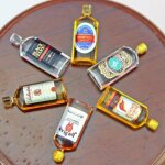 Mini bouteille de vin de whisky, 6 pi�ces, simulation de meuble, mod�le de jouets miniatures de sc�ne ...