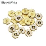 Mini boutons de poup�e en forme de marguerite, 20 pi�ces de 8mm, deux trous pour 1 / 12 1 / 6 diy poup�es ...