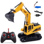 Mini bulldozer tlcommand 1:24 5ch 6ch, en alliage, voiture d'ingnierie, camion de dcharge, grue, ...