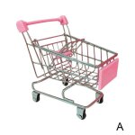 Mini caddie de shopping rose a la mode, jouet de décoration de gâteau mignon b6a6 Mini caddie de shopping rose a la mode, jouet de décoration de gâteau mignon b6a6