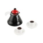 Mini cafeti�re miniature en r�sine 1:12, simulation de mini mod�le de maison de poup�e, accessoires de ...