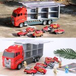 Mini camion en alliage moul� sous pression 2 en 1, jouet d'ing�nierie, v�hicules transporteur avec fonction ...