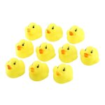 Mini canards couinants en caoutchouc pour enfants, 10 pi�ces / lot, jouets de bain, eau de salle de bain, ...