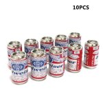 Mini canettes de bière en alliage, 10 pièces / ensemble, simulation de meubles, jouets de décoration, ... Mini canettes de bière en alliage, 10 pièces / ensemble, simulation de meubles, jouets de décoration, ...