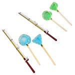 Mini canne a p�che et filet, d�coration d'�tang, mod�le de maison de poup�e, piscine, d�cor de jardin ...