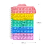 Mini carnet de notes en silicone, jouet mignon, d�compression, pop, caderno popits