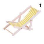 Mini chaise de plage pliable en bois, a rayures, inclinable, pour bain de soleil, mobilier de maison ...