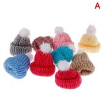 Mini chapeau tricot a la main, 10 pices, 3. 5cm, pour poupes, dcoration de coque de tlphone, diy ...