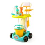 Mini chariot de nettoyage mateiral pour enfants, kit de nettoyage, simulation de jouet de nettoyage domestique ...
