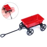 Mini chariot de traction en mtal 1:12, jouet mignon pour maison de poupe, ornement miniature en mtal ...