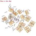 Mini charnières et vis en métal, 12 jeux, pour 1 / 12 meubles de maison, armoire, charnières en laiton, ... Mini charnières et vis en métal, 12 jeux, pour 1 / 12 meubles de maison, armoire, charnières en laiton, ...