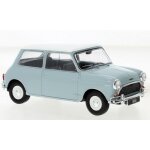 Mini cooper s bleu / blanc 1965 1 / 24 whitebox