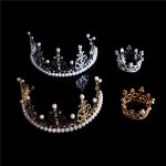 Mini couronne de diad�me princesse en perles et cristal, pour m�re et b�b�, ornements de cheveux, accessoires ...