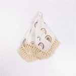 Mini couverture a pampilles en coton biologique imprim�, porte - sucette factice pour b�b�, gaze de bain, ...