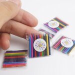 Mini crayons 1:12 pour maison de poupe, 1 ensemble, bote d'aquarelle, stylo a peinture, dcoration ...