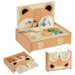 Mini - cuisine en bois cuisine enfant motif renard jouet d'imitation pour enfant avec 12 accessoires ...