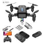 Mini drone pliable avec camra 4k hd m9pro, quadrirotor professionnel, transmetteur a distance, vido ...