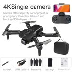 Mini drone rc h3 4k 1080p a cam�ra unique et double, h�licopt�re de photographie a�rienne pliable, quadrirotor ...
