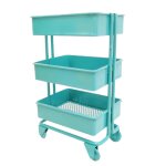 Mini etagre de rangement en mtal, echelle 1 / 12, avec 4 roues, dcor de meubles de maison de poupe ...