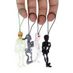 Mini figurines de cr�ne en caoutchouc, 2 pi�ces / lot, jouets lumineux dans la nuit, d�coration suspendue ...