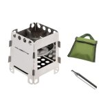 Mini fourneau lger pliant portable pour camping pique - nique, mini fourneau a bois de chauffage, pour ...