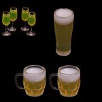 Mini gobelet a bire pour maison de poupe 1 / 12, 2 / 4 pices, simulation de meubles, verre a vin, ...
