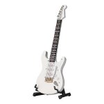 Mini modle de guitare, modle de guitare basse lectrique avec support pour ornement de maison de poupe, ...