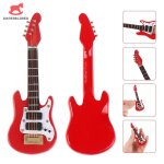 Mini guitare electrique en bois, mod�le miniature, instrument de musique, d�coration, cadeau pour chambre ...