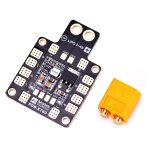 Mini hub d'alimentation pdb xt60, carte de distribution d'alimentation avec bec 5v / 12v pour drone fpv, ...