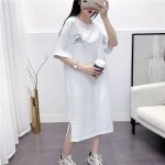 Mini jupe trapze pour femmes enceintes, vtements d'allaitement, robe d'allaitement longue, vtements ...