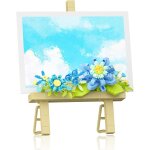 Mini kit de construction de bouquet de fleurs, bloc easel pour décorations de bureau et autocollants ... Mini kit de construction de bouquet de fleurs, bloc easel pour décorations de bureau et autocollants ...