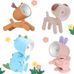 Mini lampe de bureau led, 4 pices, kawaii, veilleuse, pour un cadeau d'anniversaire
