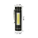 Mini lampe de poche tactique led, torche magn�tique super brillante avec cob sidelight, imperm�able pour ...