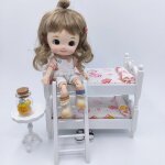 Mini lit superpos a echelle 1:12, simulation de meubles, modle de jouets, accessoire de poupe, scne ...
