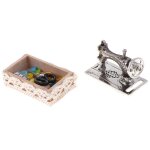 Mini machine a coudre 1:12, ciseaux de simulation, meubles pour maison de poupe, dcoration de maison ...