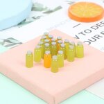 Mini maison de poup�e 1:12, 4 pi�ces, aliments miniatures, jus de fruits, citrons, tasses de th�, d�cor ...