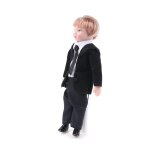 Mini maison de poupée 1:12 en céramique, costume garçon noir et chemise blanche, modèle de poupée décoration ... Mini maison de poupée 1:12 en céramique, costume garçon noir et chemise blanche, modèle de poupée décoration ...