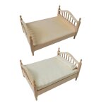 Mini maison de poup�e 1:12, lit double, meubles bruns, ornement, couette amovible, jouet, literie, miniatures ...