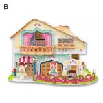 Mini maison de poupe a assembler parent - enfant, meubles de maison en papier 3d, puzzle, jouet de bricolage ...