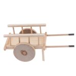 Mini maison de poupe miniature en bois 1:12, simulation chariot de traction, modle chariot a main, ...