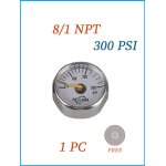 Mini manomtre a pression, 1 / 8npt, 1 / 8bspf m10 * 1, accessoires de valve a main haute pression, rgulateur ...