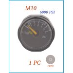 Mini manomtre a pression, 1 / 8npt, 1 / 8bspf m10 * 1, accessoires de valve a main haute pression, rgulateur ...
