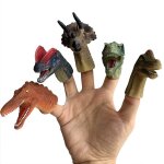 Mini marionnette a doigts de dinosaure pour enfants, 5 pices / ensemble, dessin anim, poupe a doigts, ...