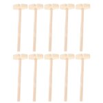 Mini marteau a chocolat en bois, 10 pices, robuste, non toxique, sr, fabrication de petits maillets, ...