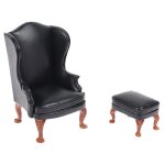 Mini meuble en cuir multicolore pour maison de poupe, canap a pdales, 1:12