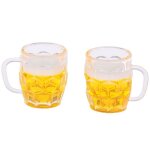 Mini meubles miniatures en verre pour bi�re, 1 tasse, accessoires pour maison de poup�e avec bulles