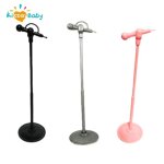 Mini microphone en mtal modle 1:12, ensemble de 3 pices, accessoires de meubles miniatures pour maison ...