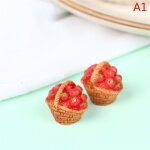 Mini panier de fruits en r�sine, accessoires miniatures pour maison de poup�e, mod�le de raisin orange, ...